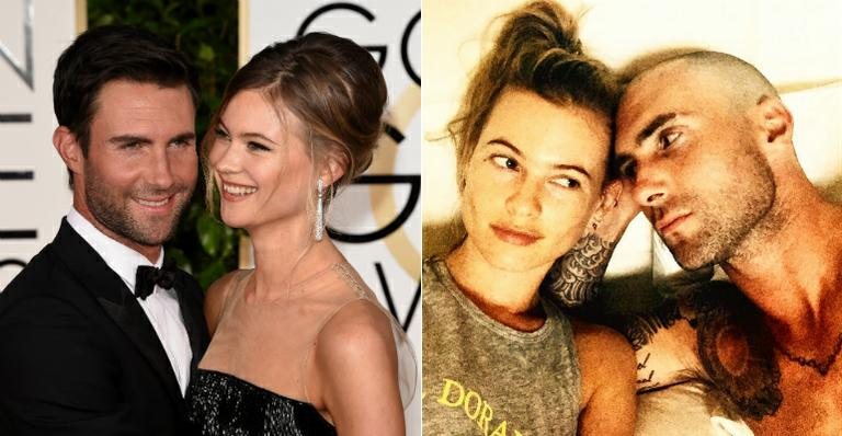 Adam Levine e Behati Prinsloo - Getty Images e Instagram/Reprodução