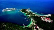 Vista aérea da praia de Labadee - Divulgação