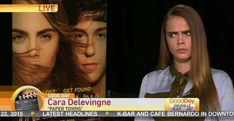 Cara Delevingne se irrita em entrevista - Reprodução