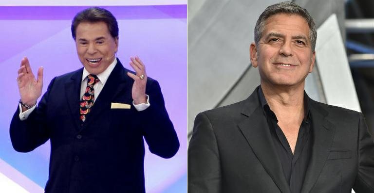 Silvio Santos e George Clooney - Lourival Ribeiro/SBT e Getty Images