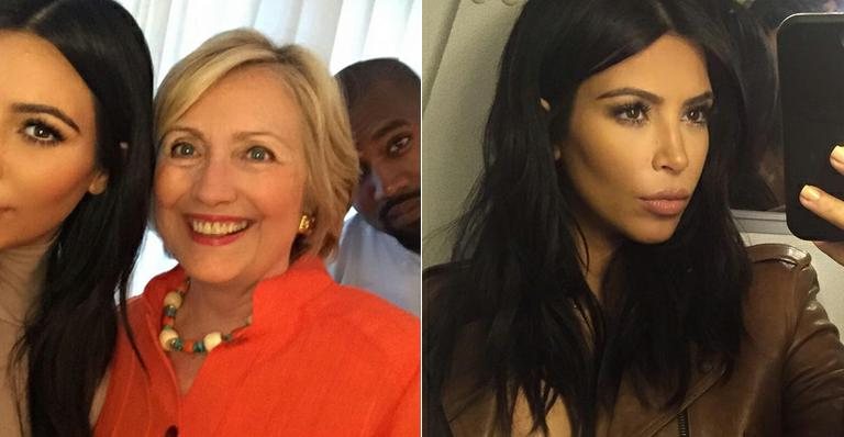 Kim Kardashian e Kanye West tietam Hillary Clinton - Reprodução / Instagram