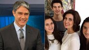 William Bonner e sua família - Globo; Reprodução / Instagram