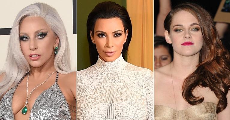 Lady Gaga, Kim Kardashian e Kristen Stewart - Getty Images