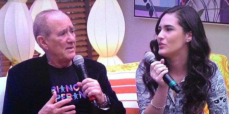 Renato e Livian Aragão no 'É de Casa' - Reprodução TV Globo