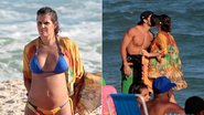 Deborah Secco com Hugo Moura na praia - AgNews