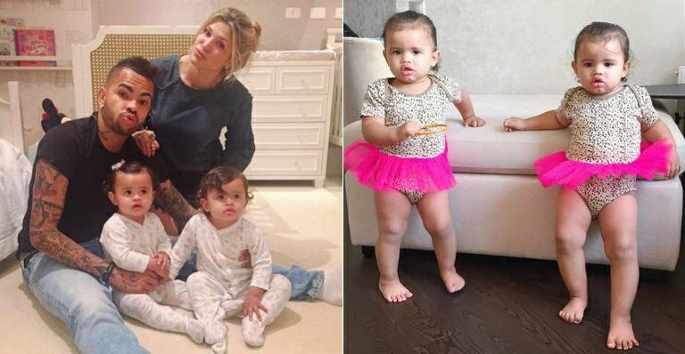 Dentinho, Dani Souza e as filhas Rafaella e Sophia - Instagram/Reprodução