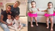 Dentinho, Dani Souza e as filhas Rafaella e Sophia - Instagram/Reprodução