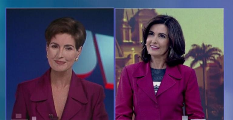 Fátima Bernardes usa paletó de 1998 - Reprodução TV Globo