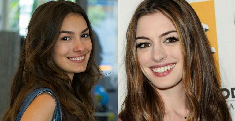 Anne Hathaway e Marina Moschen - Getty Images/TV Globo