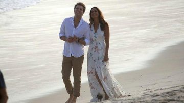 Thiago Fragoso e Camila Pitanga em gravação de 'Babilônia' - AgNews