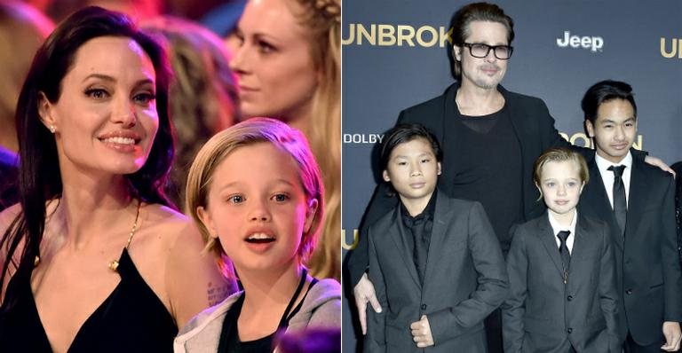 Angelina Jolie e Brad Pitt com a filha Shiloh - Getty Images