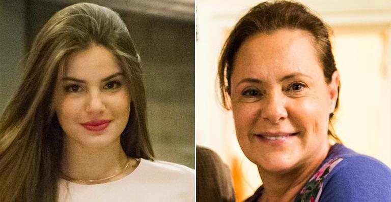 Camila Queiroz e Elizabeth Savalla: mãe e filha em 'Candinho' - Divulgação TV Globo