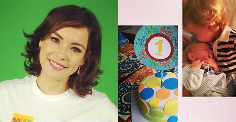 Regiane Alves celebra primeiro mês do pequeno Tom - Reprodução TV Globo