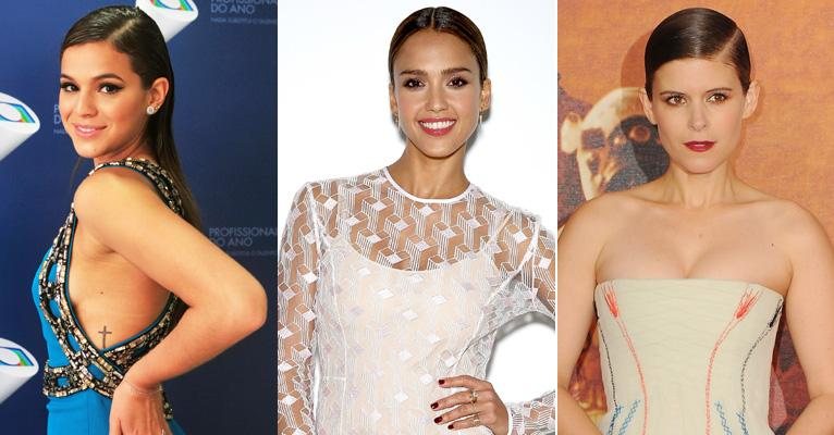 Bruna Marquezine, Jessica Alba e Kate Mara - Divulgação/TV Globo/Getty Images