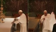 Papa Francisco faz suposto truque da toalha no altar e vira hit na web - YouTube/Reprodução