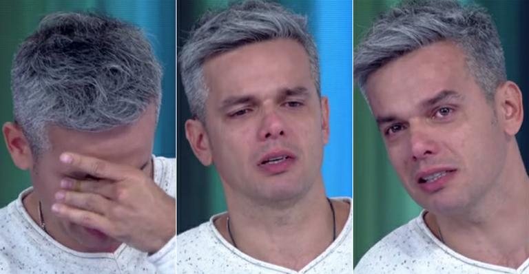 Otaviano Costa chora ao ver matéria sobre câncer de mama no Vídeo Show - TV Globo/Reprodução