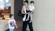 Juliana Paes com os filhos, Pedro e Antônio - Johnson Parraguez / PhotoRioNews