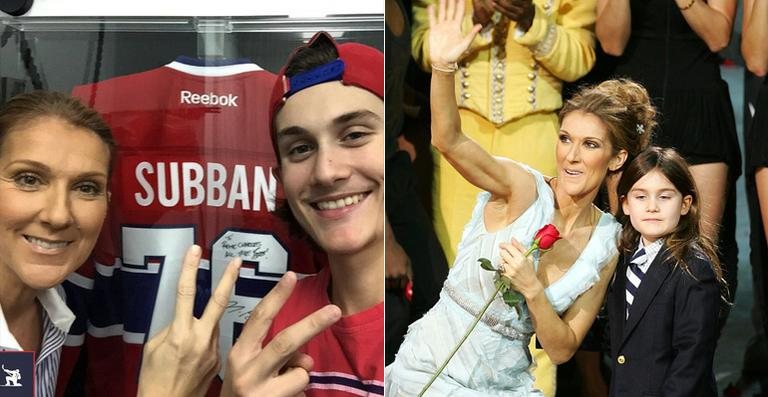 René Charles Angélil, filho mais velho de Céline Dion, está com 14 anos - Reprodução/ Instagram / Getty Images