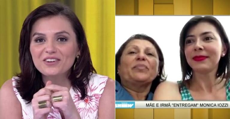 Mãe e irmã de Mônica Iozzi fazem participação especial no Vídeo Show - TV Globo/Reprodução