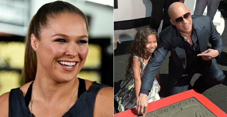 Ronda Rousey, Vin Diesel e Hania Riley - Getty Images