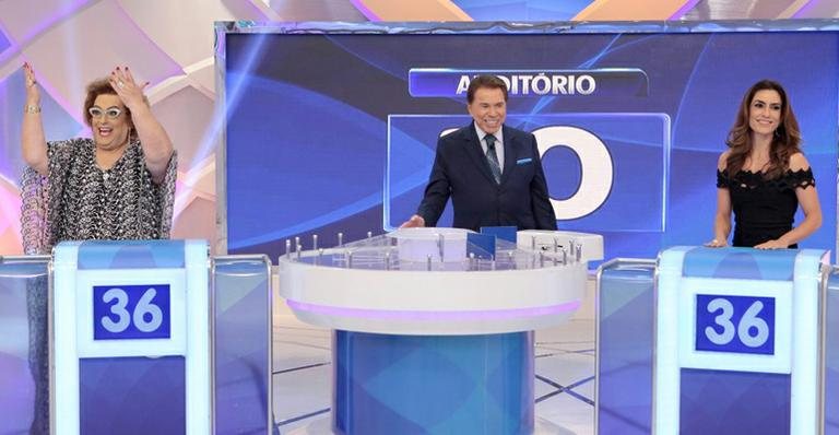 Silvio Santos com Mamma Bruschetta e Ticiana Villas Boas - Lourival Ribeiro/SBT