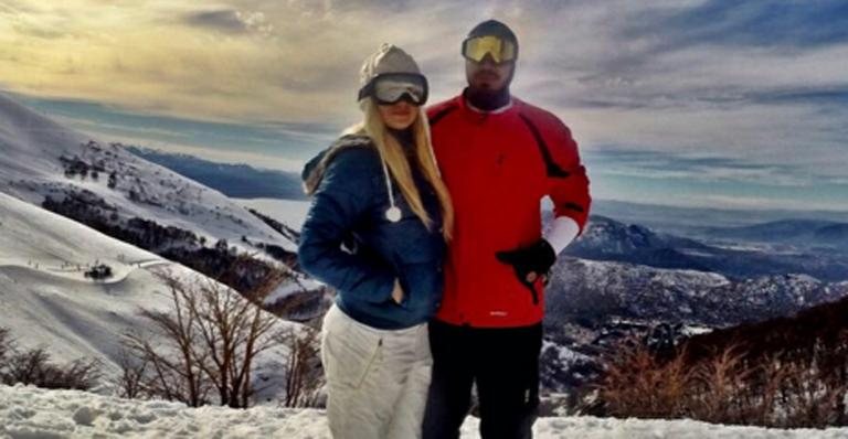 Aline Gotschalg e Fernando Medeiros em Bariloche - Instagram/Reprodução