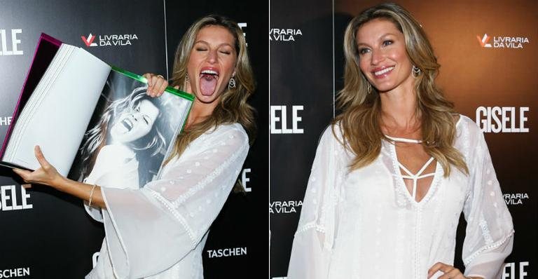 Deslumbrante, Gisele Bündchen arrasa em sessão de autógrafos de seu livro - Manuela Scarpa/Photo Rio News