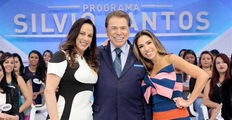 Silvio Santos com Patrícia e Silvia Abravanel - Lourival Ribeiro/SBT