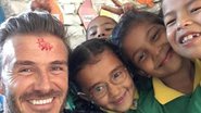 David Beckham visita crianças atingidas por terremoto - Reprodução/ Instagram