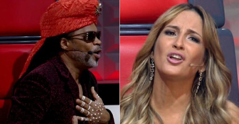 Carlinhos Brown e Claudia Leitte no The Voice Brasil - TV Globo/Reprodução