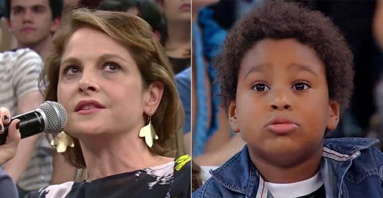 Drica Moraes com o filho, Mateus - Reprodução TV Globo