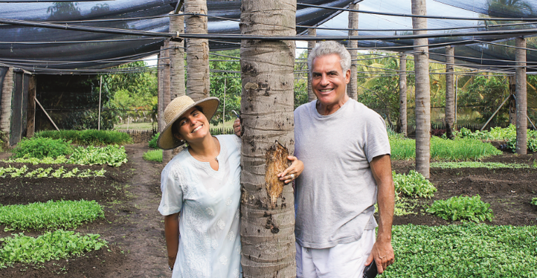 Na propriedade em Coruripe, o casal, que mora em SP, recarrega as energias. - LÁZARO MEDEIROS