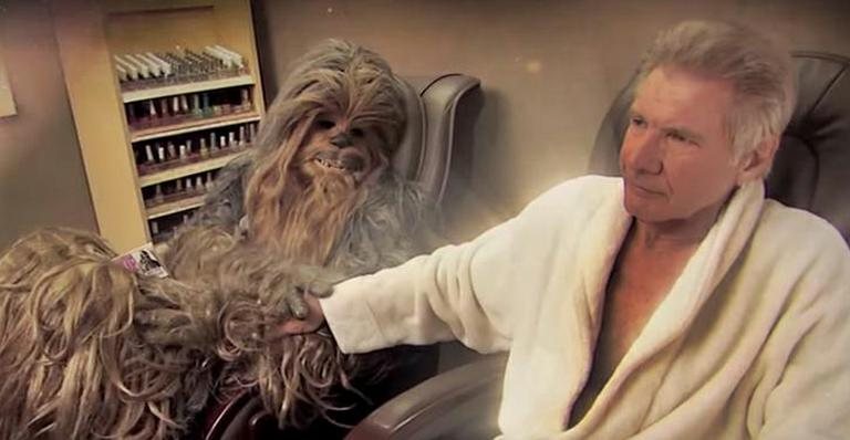 Harrison Ford e Chewbacca fazem as pazes - Reprodução