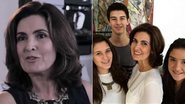 Fátima Bernardes com Vinícius, Laura e Beatriz - TV Globo/Reprodução e Instagram/Reprodução