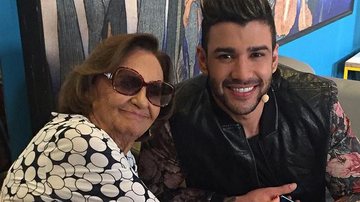 Laura Cardoso e Gusttavo Lima: encontro nos bastidores - Reprodução Instagram