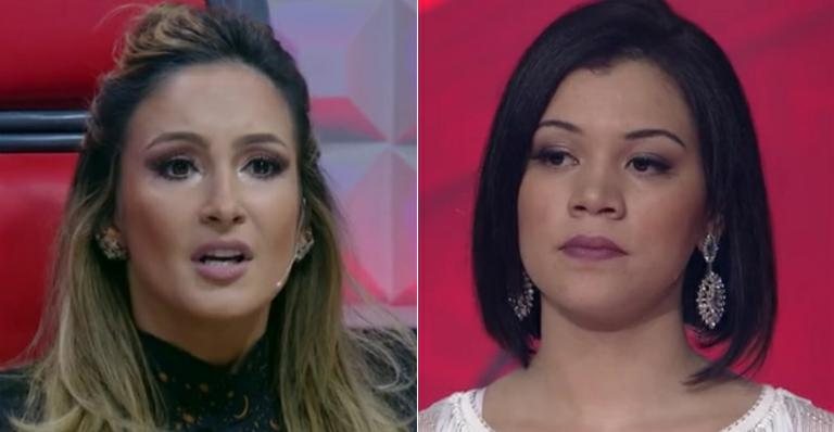 Claudia Leitte e Brícia Helen no The Voice Brasil - TV Globo/Reprodução