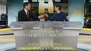 Sandra Annenberg e Evaristo Costa no Jornal Hoje - TV Globo/Reprodução