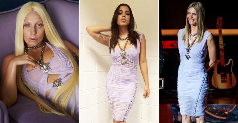 Lady Gaga, Anitta e Fernanda Lima - Versace/Instagram e Globo/Paulo Belote