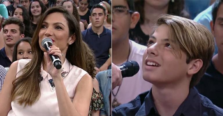 Patrícia Poeta e o filho - Reprodução TV Globo