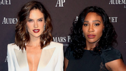 Charme da top Alessandra Ambrosio e da tenista Serena Williams em noite vip, em Beverly Hills. - Getty Images