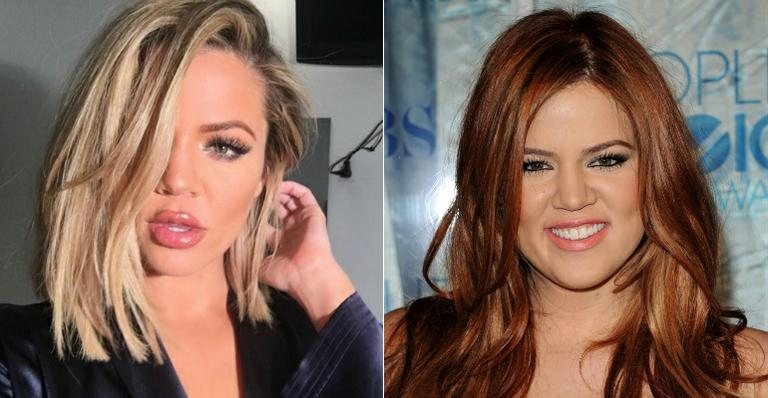 Khloe Kardashian em 2016 (à esq.) e em 2011 (à dir.) - Instagram/Reprodução e Getty Images