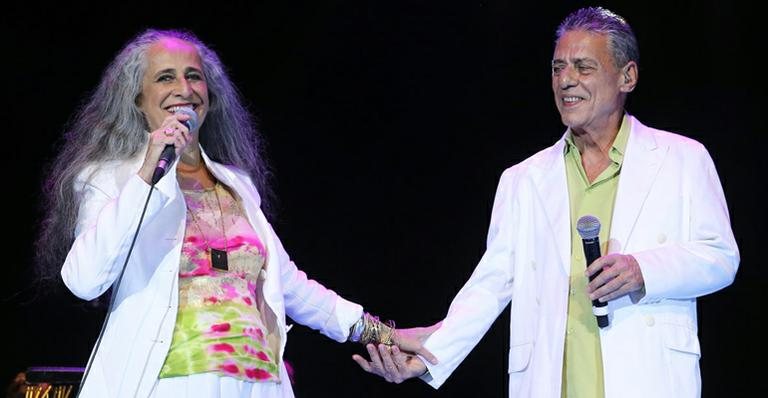 Maria Bethânia e Chico Buarque no Show de Verão da Mangueira - Manuela Scarpa/Brazil News