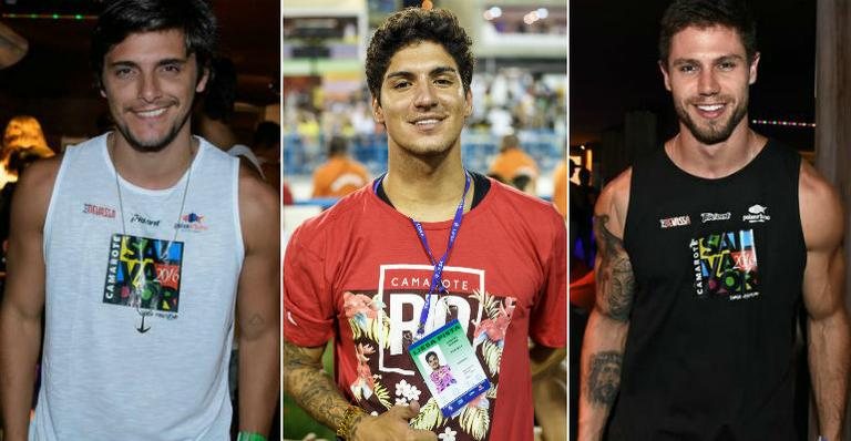 Bruno Gissoni, Gabriel Medina e Jonas Sulzbach - Foto montagem