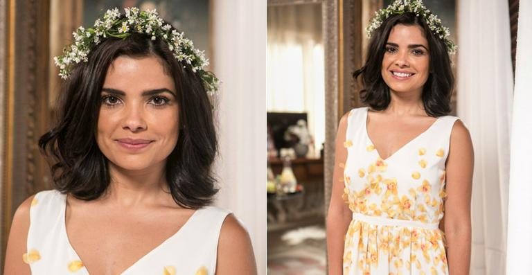 Vestido de noiva de Tóia (Vanessa Giácomo) em 'A Regra do Jogo' - Globo / Inácio Moraes