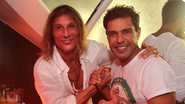 Zezé Di Camargo recebe Claudio Caniggia em camarote - Divulgação