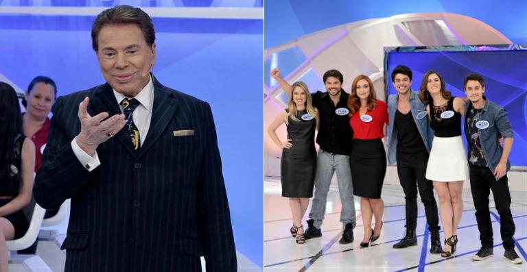 Silvio Santos brinca com atores no SBT - Lourival Ribeiro/SBT