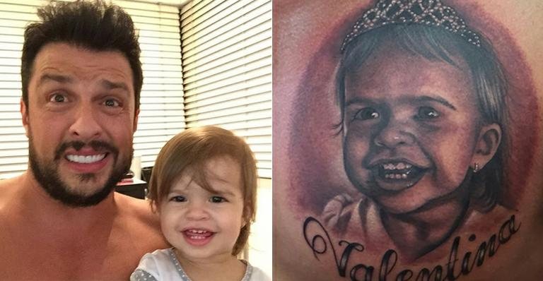 Ceará tatua o rosto de Valentina, sua filha com Mirella Santos - Instagram/Reprodução