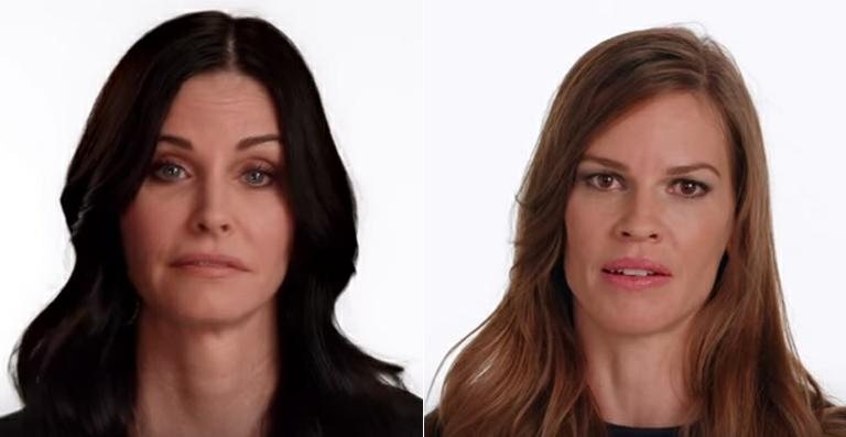 Courteney Cox e Hilary Swank - Reprodução / Youtube