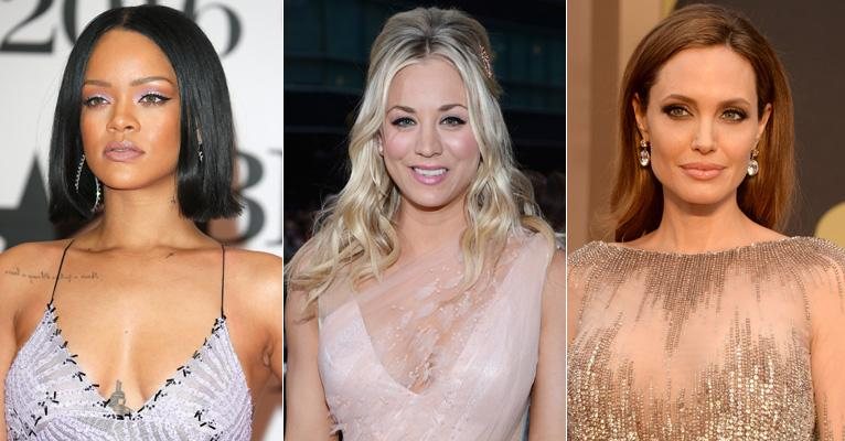 Rihanna, Kaley Cuoco e Angelina Jolie - Getty Images