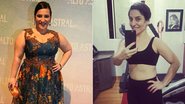 Simone Gutierrez em 2014 e em 2016 - Globo / Luciano Vicioni e Instagram/Reprodução